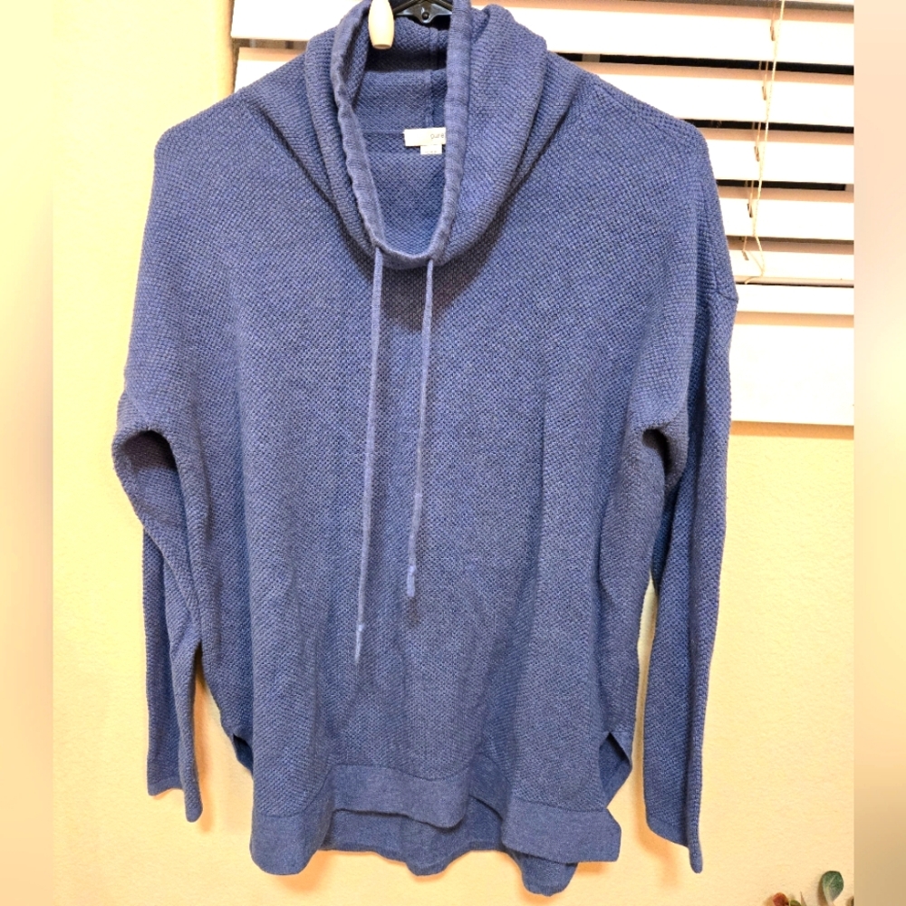 Pure Jill waffle style cowl neck tunic by J Jill